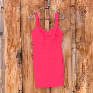 Hot pink bodycon dress